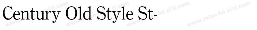Century Old Style St字体转换